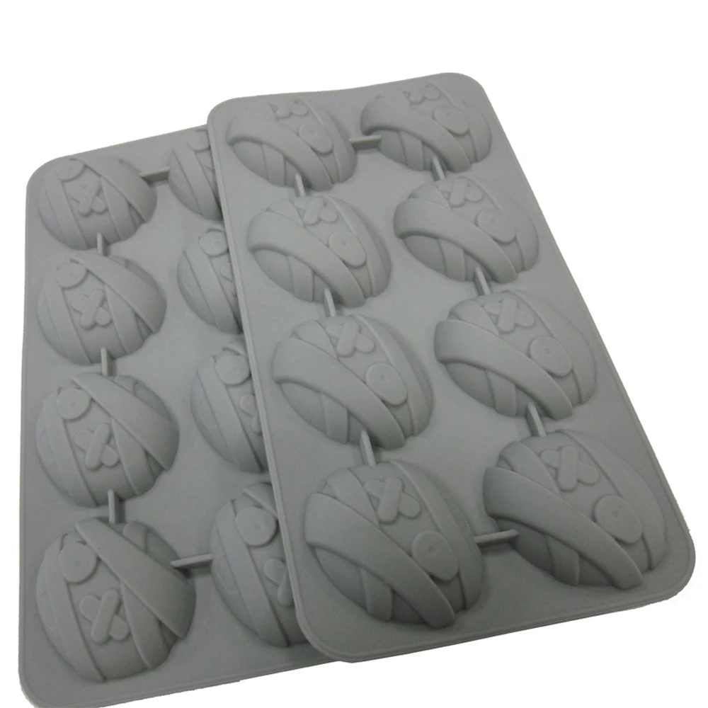 Audit Factory Hot Sale Silicone Chocolate Mold Mummy Shape Silicone Ice Mold  Bpa Free Silicone Baking Mold