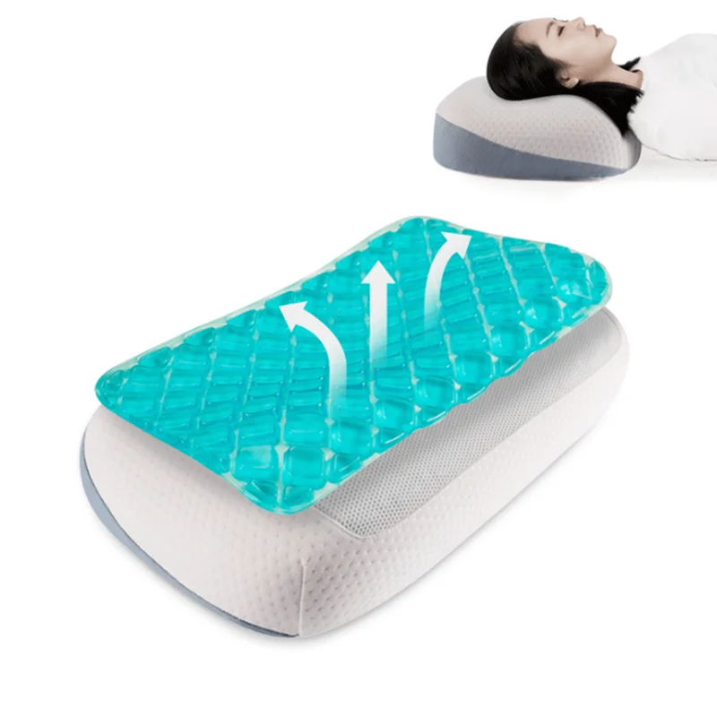LianDa  Hypoallergenic Neck Support Visco Memory Foam Bed Anti Snoring Cooling Gel  Pillow