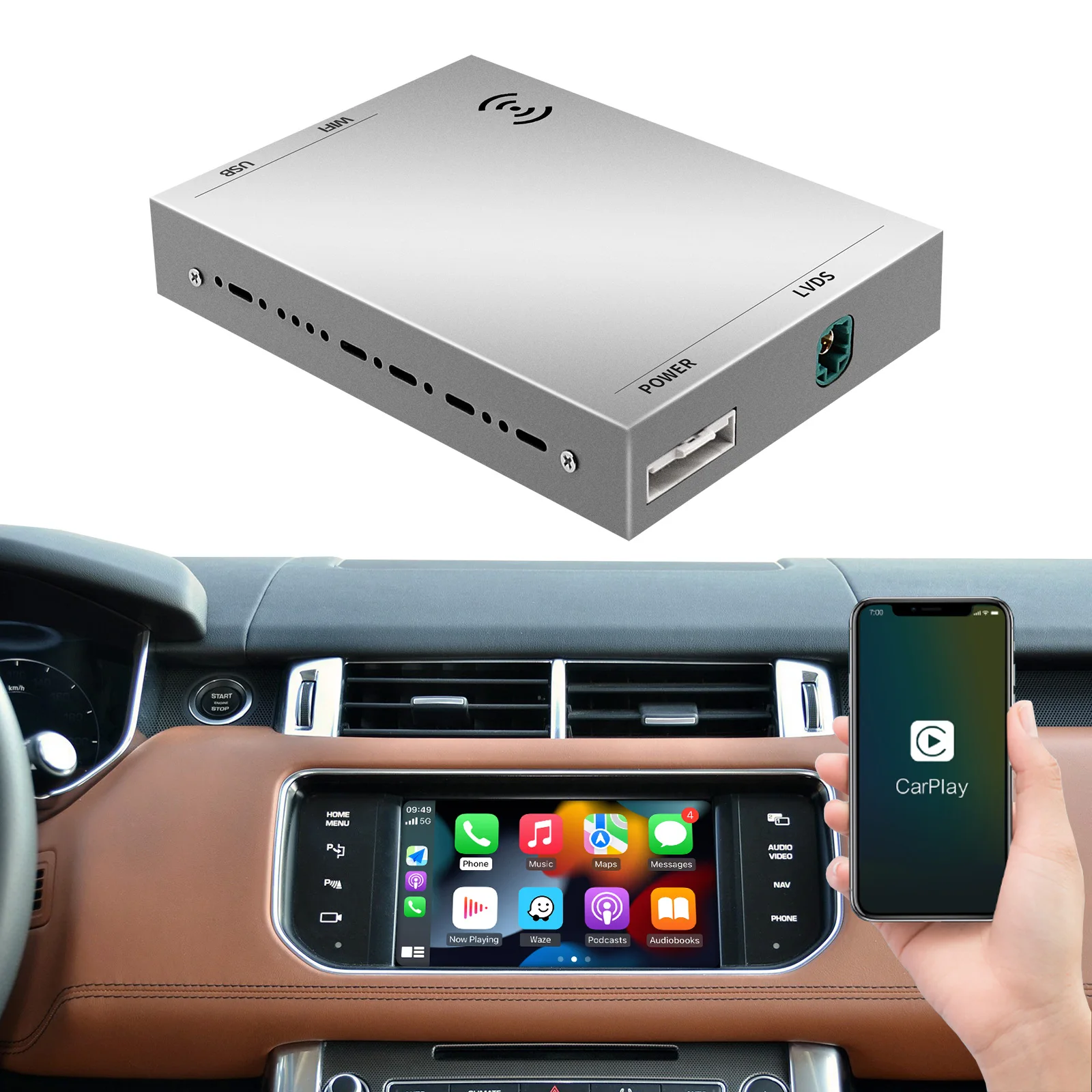 Autoabc беспроводной Apple Carplay модульный для Land Rover Jaguar Bosch Harman Android автомобильный видеоплеер задняя камера