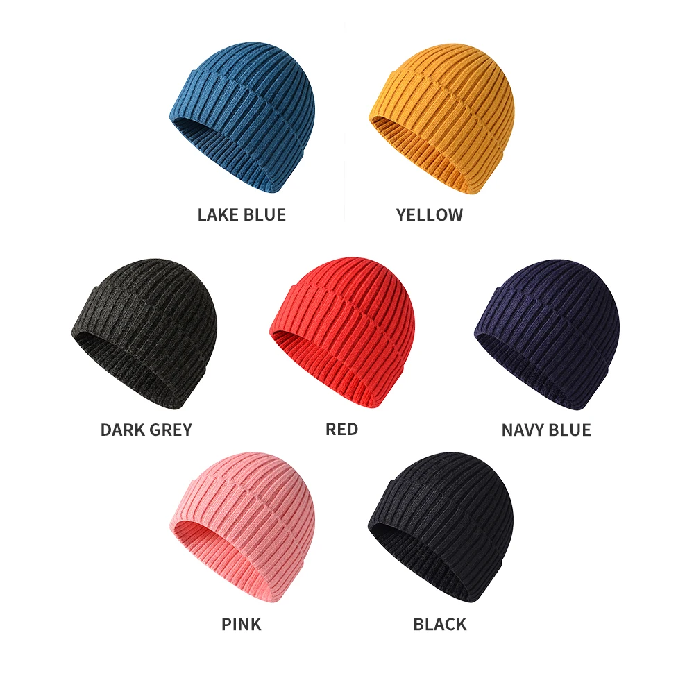 Ai-Mich High-Quality Custom Warm Beanie Sports Wear Knitted Custom Ski Skull Beanie With Logo