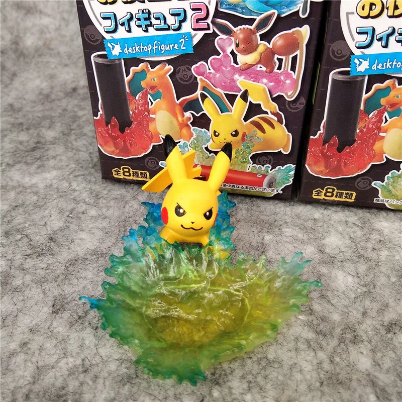 Anime Character 8pcs/set Pokemoned Figure Blind Box Toy Pikachu Mewtwo Charizard Figure Claw Doll Machine Blind Box