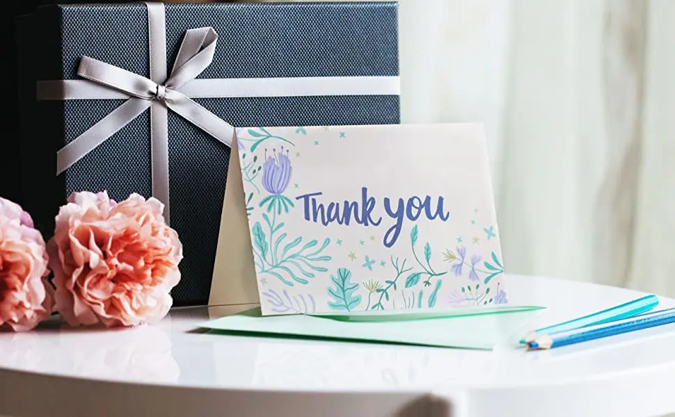 Full Color Printing Blank Cards with Envelopes and Stickers for Bridal Shower, Birthday, Wedding, Thank You, Baby Shower