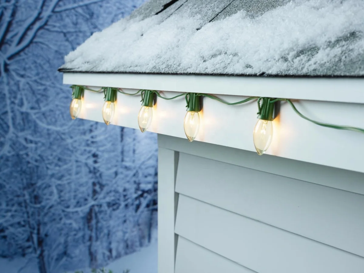 HQ 25 LT C9 Light Set Ceramic Orange Bulb E17 Socket  Christmas Decoration Hanging  Garden Outdoor  String Light