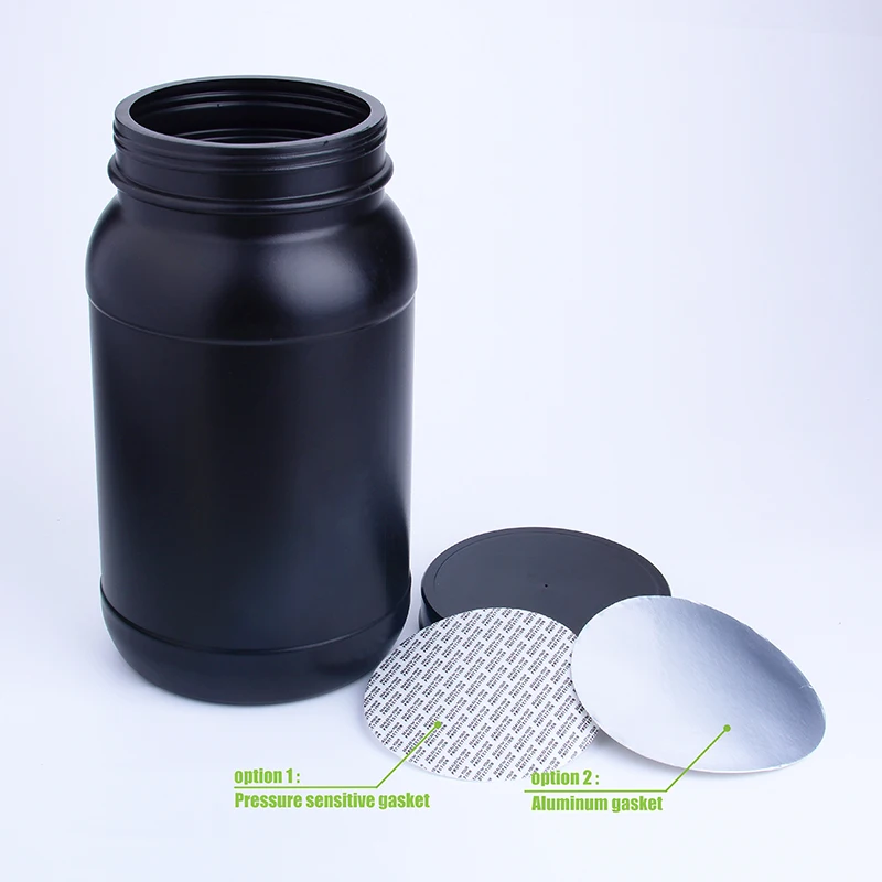 3L Empty HDPE Plastic Protein Powder Jar with Lid for Supplement Bottle Packaging