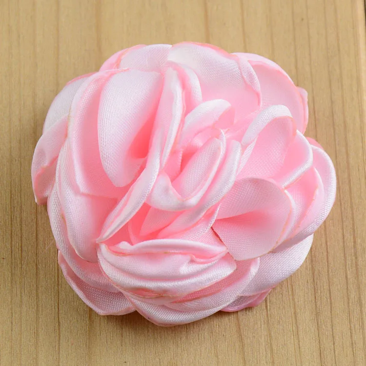 30pcs/lot 2.17 Inch Flat back Rose New Kids Hair Fabric Flowers For girl Headband Flower Handmade Accessories 24colors