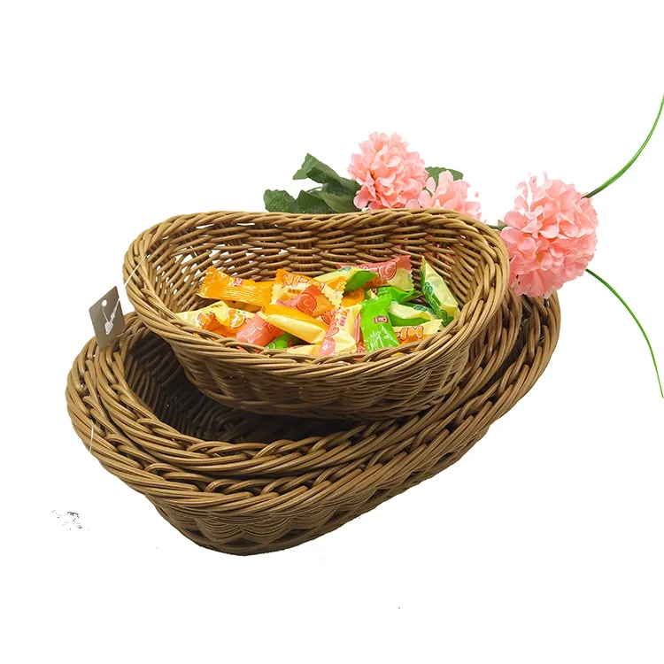Hairnet Proofing Gender Bread Oval Polyweave Fermantation Roll Serving Wicker Washable Plastic Rattan Bakery Basket
