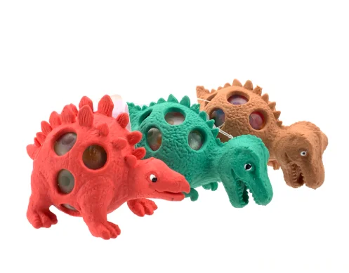 Funny Dinosaur Grape Animal Shape Squishy Ball Vent Anti Stress Rubber Mesh Squeeze Sensory Toy Ball