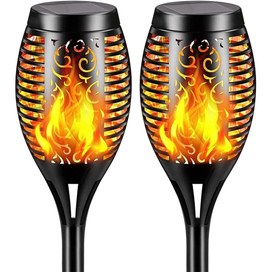 12/33/51/72/96 LED dancing fire flame light solar led solar torch stake light flame garden lamps for yard lawn