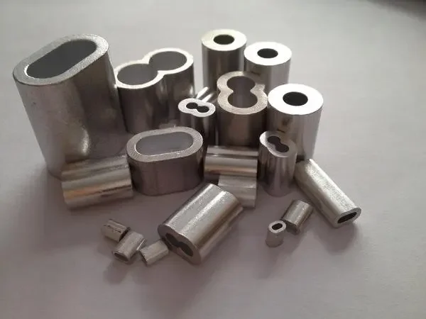 Aluminum Sleeve Double Barrel Ferrule Diameter 1/4inch Durable Sturdy for Rope Railing Silver