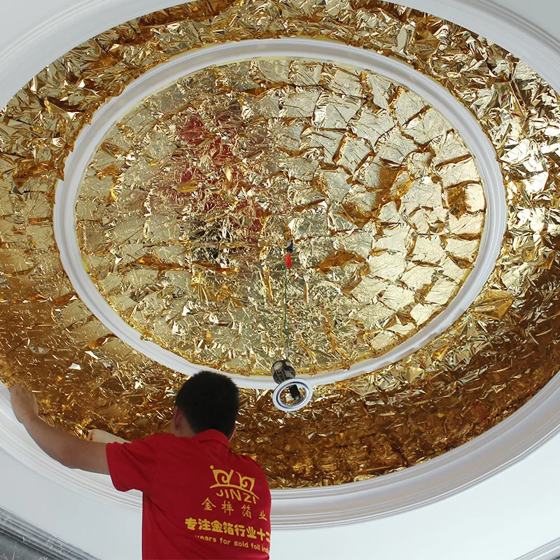 Multifunctional gilding genuine Imitation sheets Taiwan B gold leaf foil 9*9cm for for Craft Art Furniture Decorating