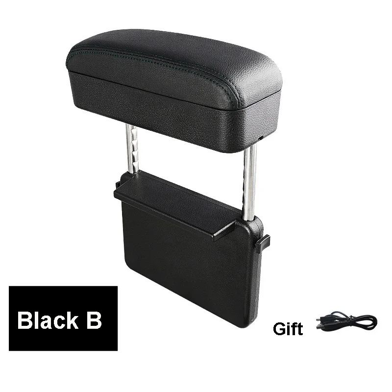 Wireless USB charging adjustable car center console armrest storage box