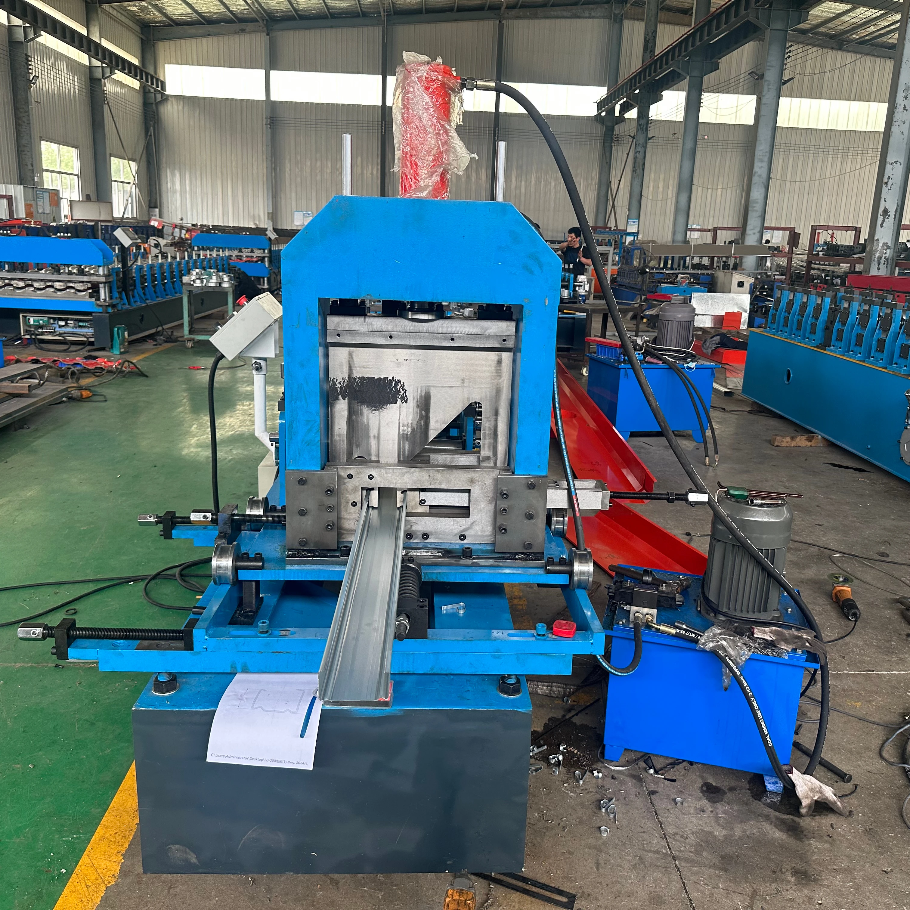 Warehouse Steel Racking Box Beam Full Automatic Roll Forming Machinery Production Line With Auto Feeder