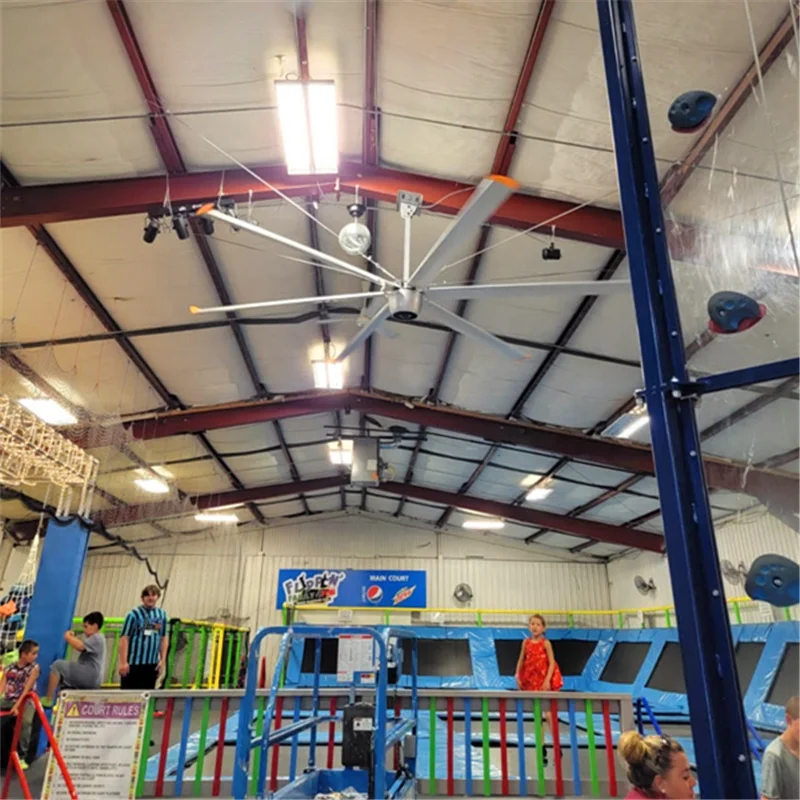 Big Ceiling Fan Ceiling 100 Inch 8 Feet Large Size Big Air Flow DC Motor HVLS Ceiling Fan