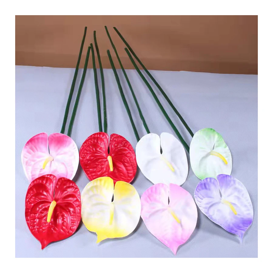 2021Trending hot Artificial Anthurium scherzerianum Schott for living decoration