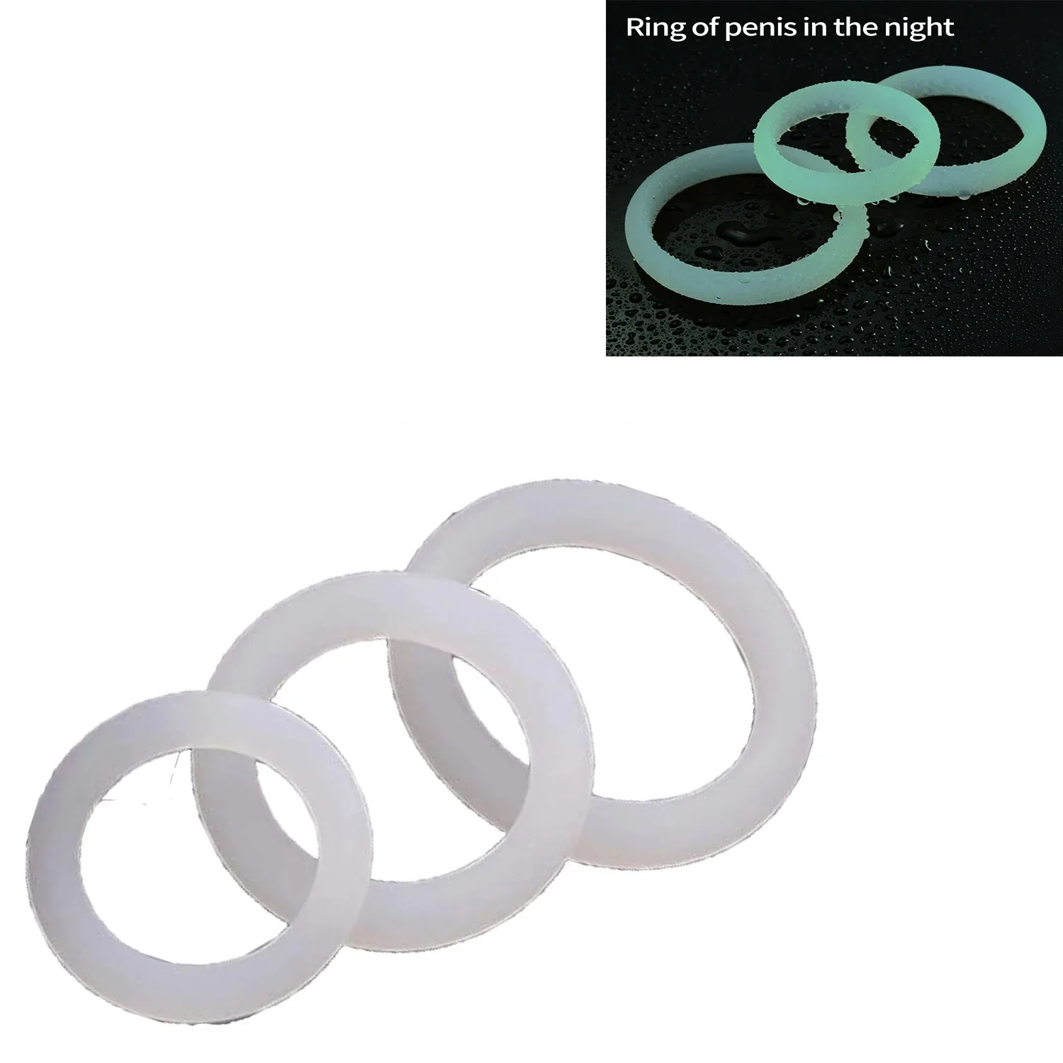 Penis Ring/Cock Rings,3 Pcs Different Sizes Silicone Penis Sleeve/PenisTrainer For Erection Enhancing,Delay Ejaculation Sex Toy