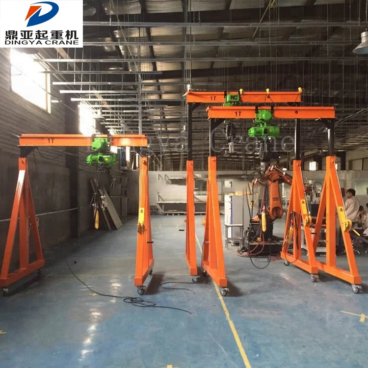 DY High quality 0.3t 1t 2t 3t 4t 5t 6t 8t 9t 10t 380v Manual Indoor Trackless Mobile Portable Gantry Crane