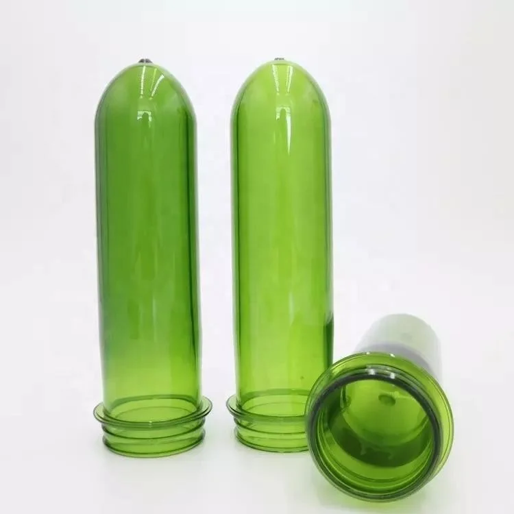 Eco friendly 90-130g green color plastic olive edible oil bottle plastic pet preform for oil bottle blowing