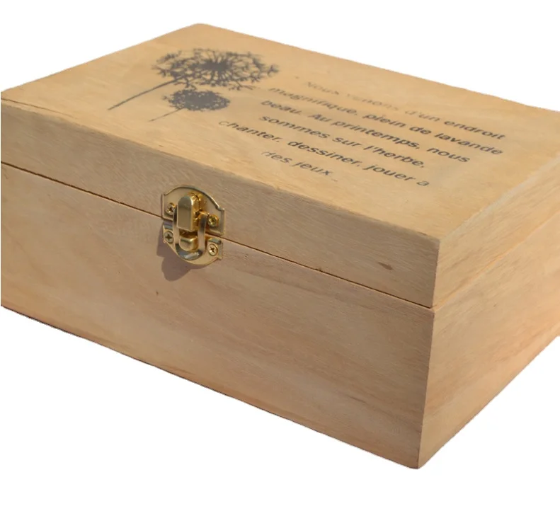 Wooden jewelry box sundries storage box packing wooden chest box
