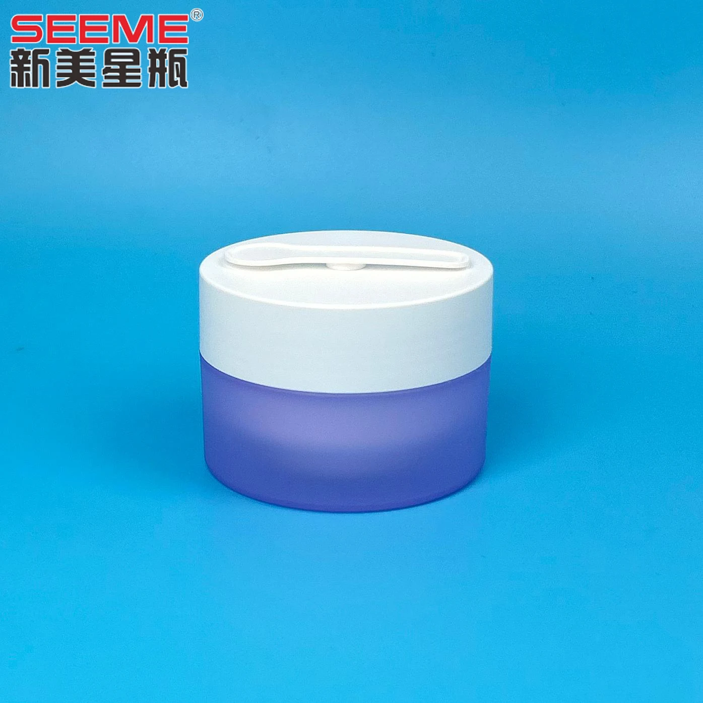 100ml plastic  PP double wall  cleansing cream jar with spoon