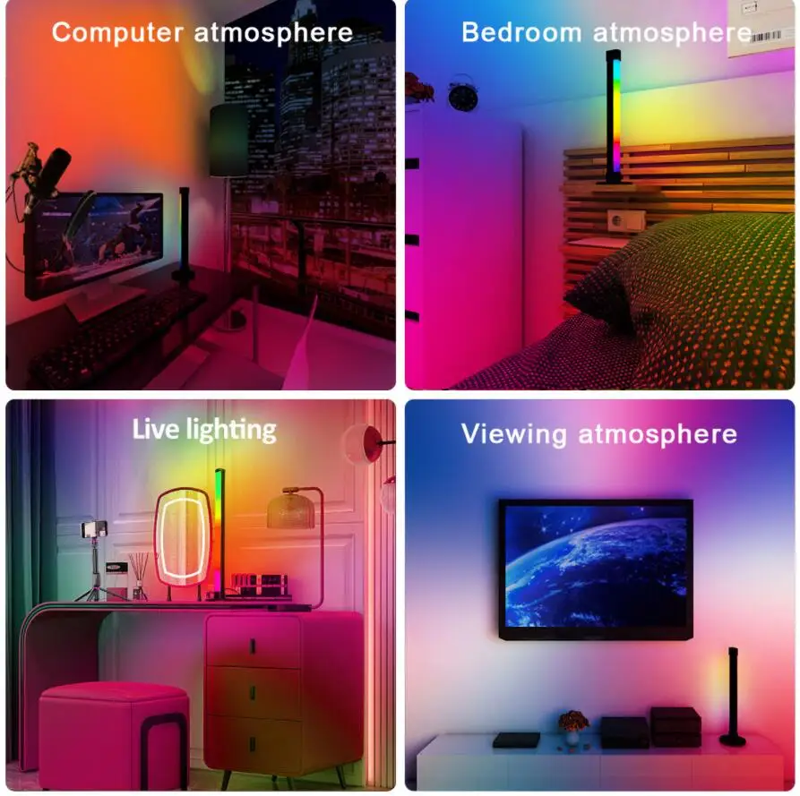 Game Rgb APP Music Lights Sound Control Bedroom Game Led Lamp Bar Gaming PC TV Car Desktop Atmosphere Light Music Rhythm Lights