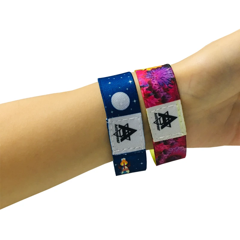 Custom Sublimation Printed Design Your Own Elastic Wrist Band Bracelet  Polyester Material Elastic Wristband For Events