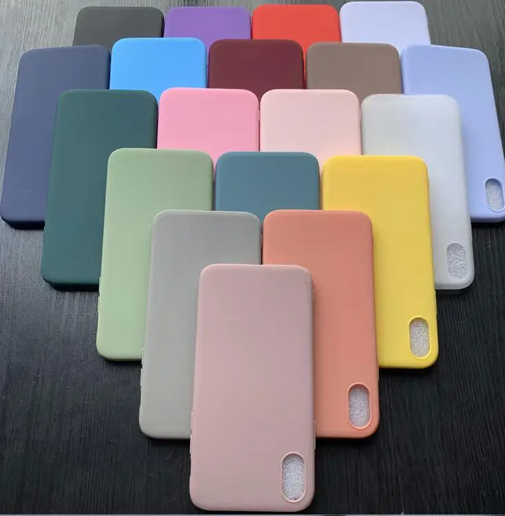 Цветной мягкий матовый чехол из ТПУ для смартфона, задняя крышка для iPhone 5,4 6,1 6,7 12 Mini 11 Pro XS Max XR X 6 7 8 Plus