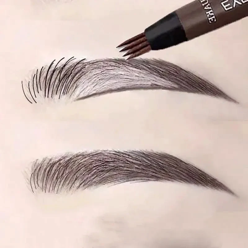 Long Lasting Professional Fine Sketch Liquid Eye Brow Pen Dropshopping 3d Eyebrow Pen Waterproof Fork Tip Eyebrow Tattoo Pencil