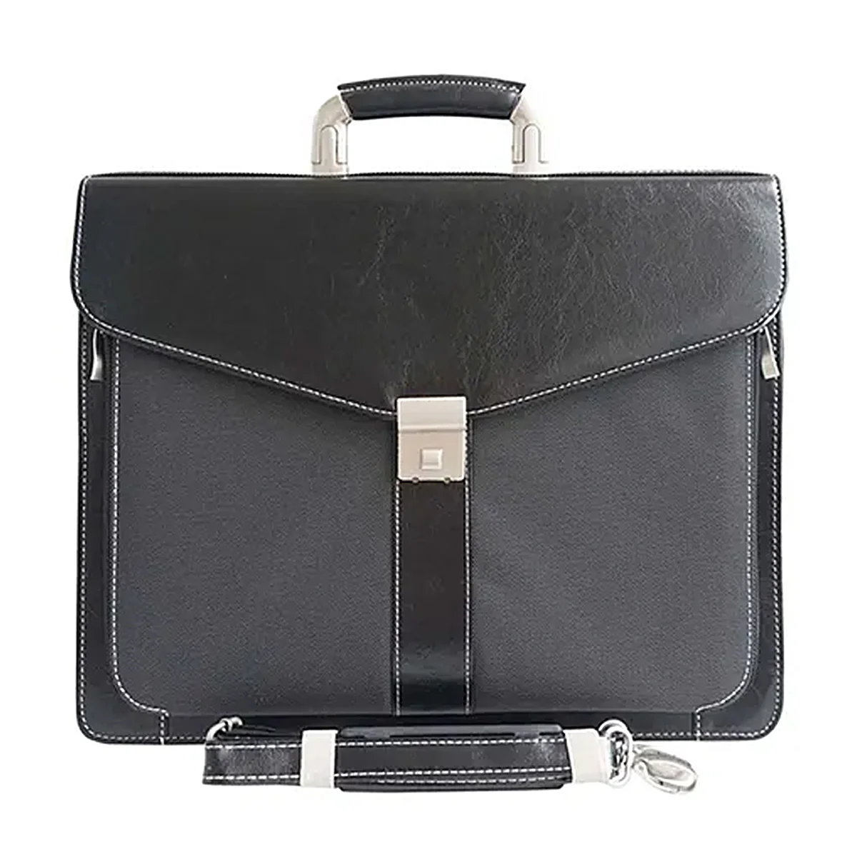 Leather Office Bag Briefcases Aluminum Gun Foam Leather Briefcases Simples Bags Real Leather Men Lawyer Bag Briefcase