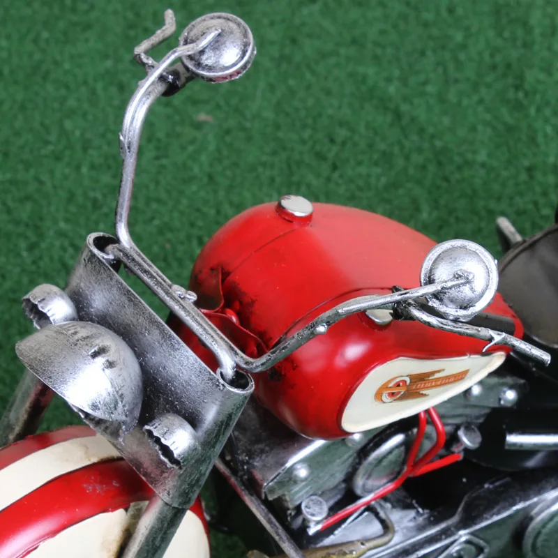 handmade vintage metal motorcycle model