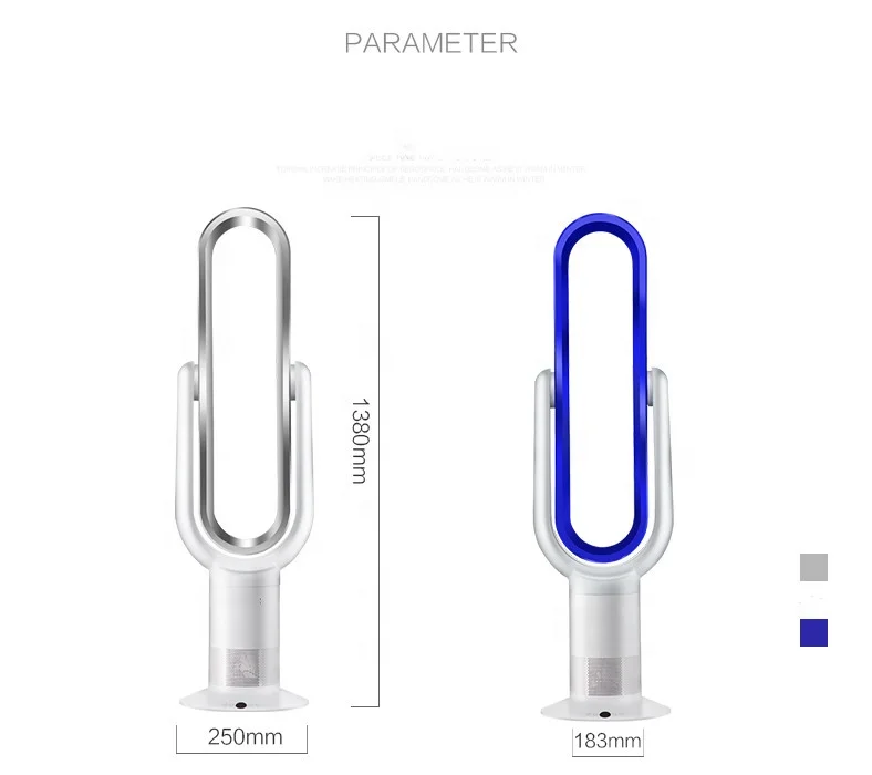 Home Appliance Remote Control  LCD Screen Portable ABS Air Cooling Standing Electric Bladeless fan