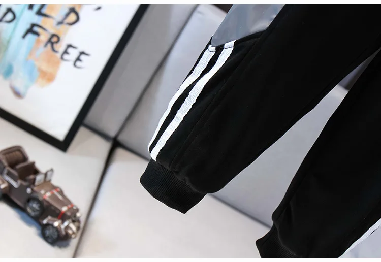 Fall Children Wear Fashion Sports Wear Boys Clothing Sets Hooded Jacket Pants 2Pcs Kids Clothing