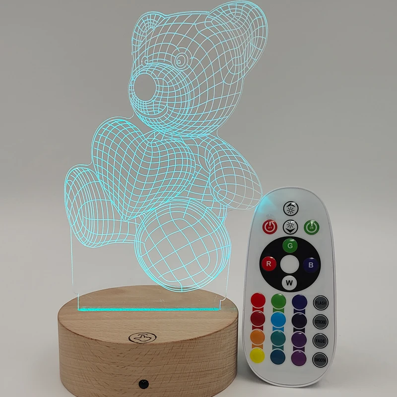 base de luz led de madera soporte de lampara led light base for acrylic metal table lamp lights