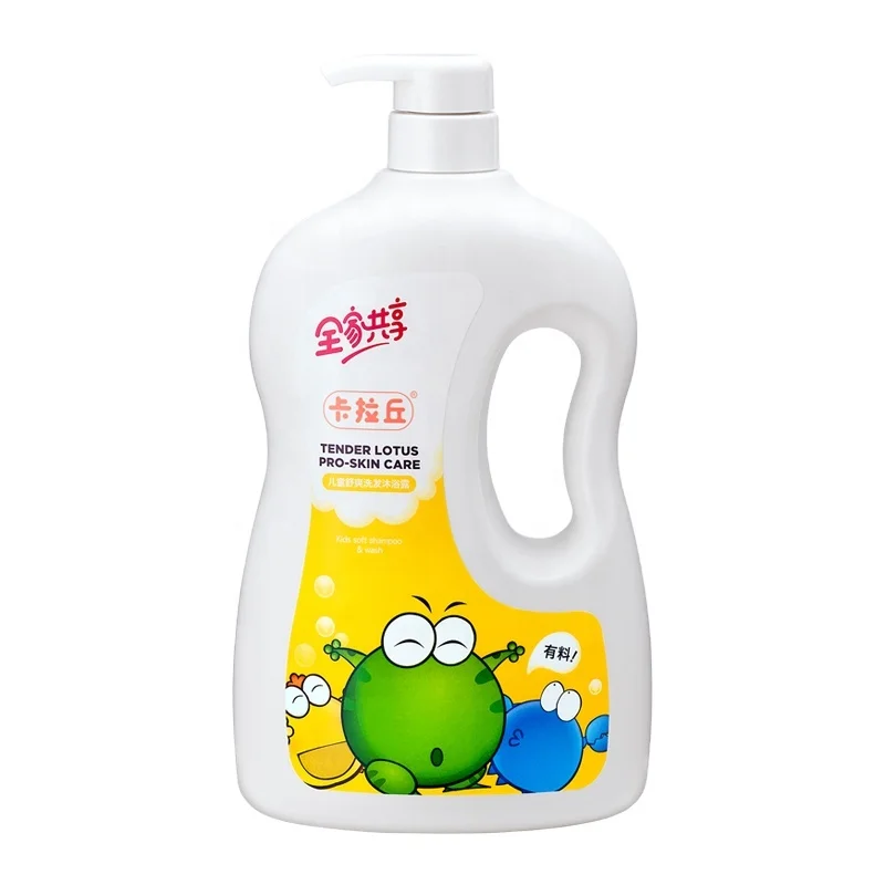 Private Label 1100ml Family Children Baby Hair Care Shampoo And Shower Gel