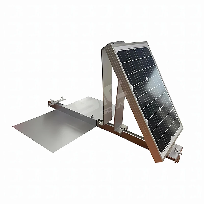 Solar Panel Roof Mount System Triangles East/west and South Dual Tilt Flat Mounting Brackets Ballast