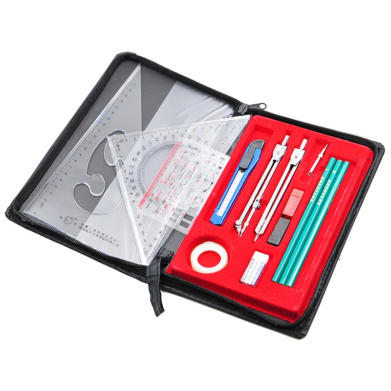 Multifunction drawing drawing kit Student building portfolio Engineering machinery drawing instrument compasses set