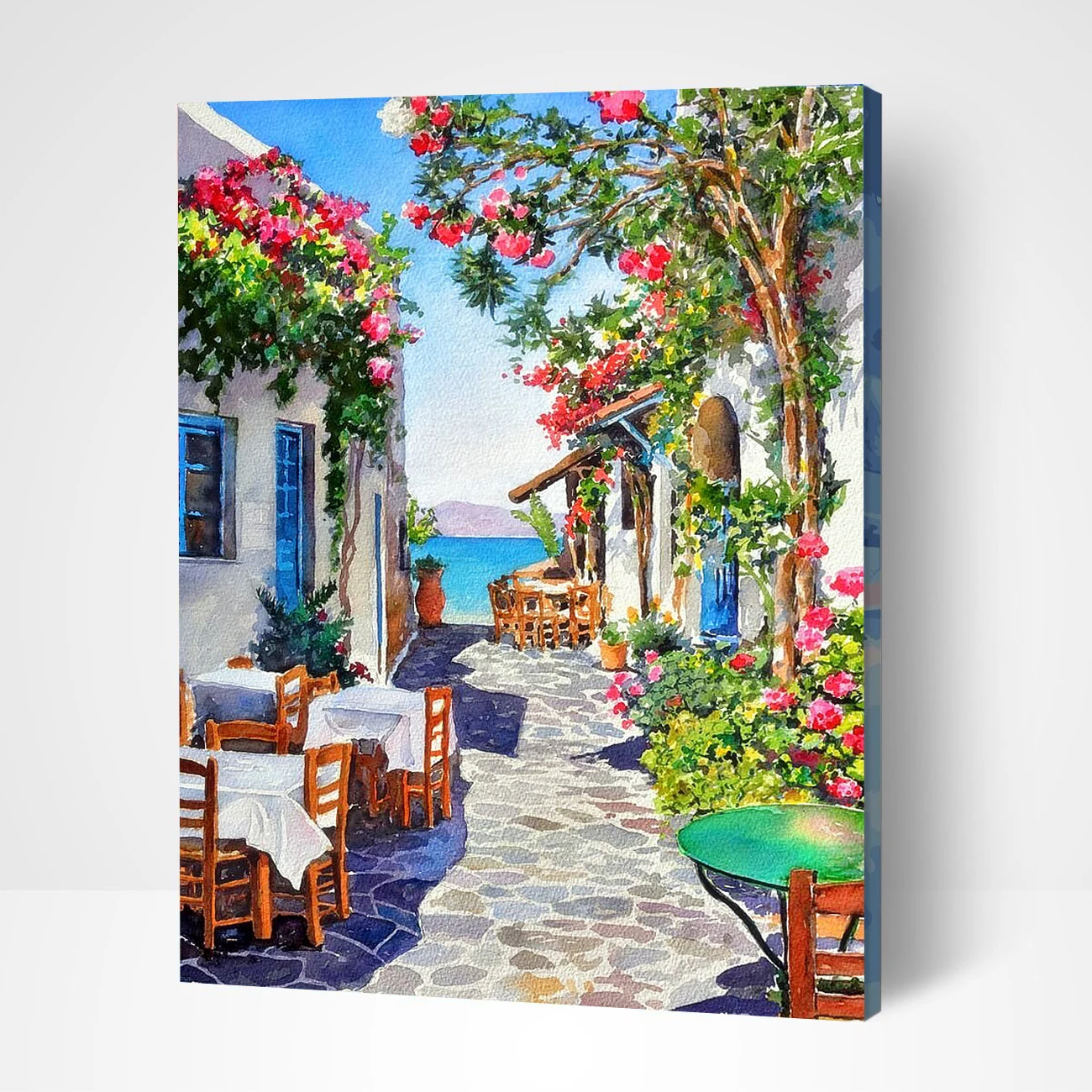 Custom Coastal town Scenery DIY Painting By Numbers Handpainted Oil Painting Home Wall Decor Artwork 40x50cm