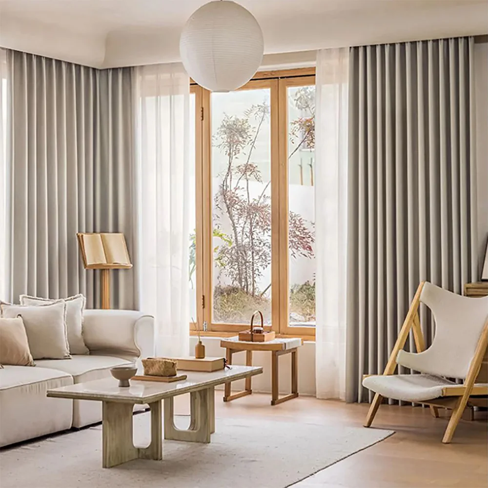 Luxury blackout wave sun shade with metal base and white cloth shade curtains blinds for living room