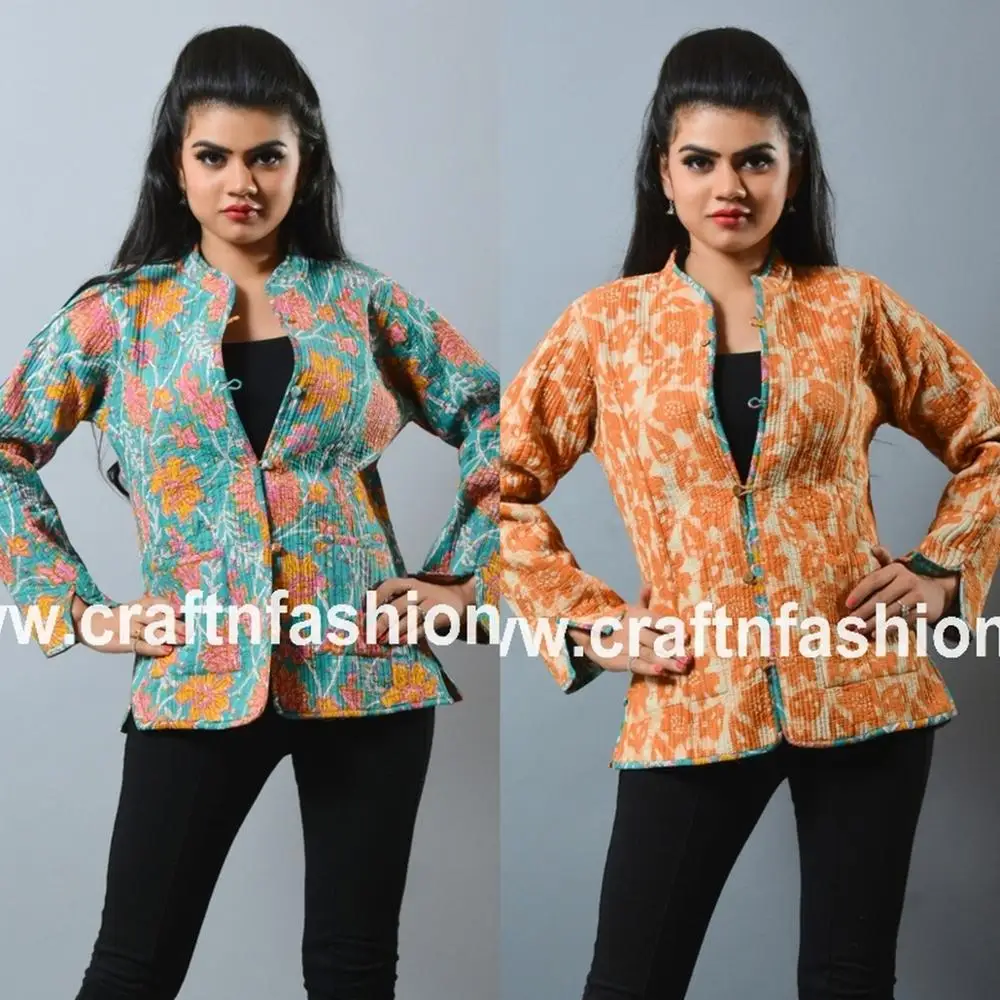 Winter Special Reversible Quilted Coat - Indigo Paisley Print Quilted Jacket-Boho Gypsy Winter Fashion Jacket-Bohemian Jackets