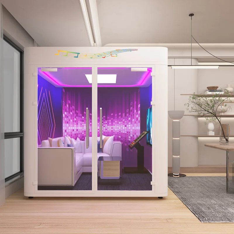 Portable	 Soundproof Mini Karaoke Booth Recording Music Room At Home Family Party KTV Pod Anti-interference Soundproof Wall