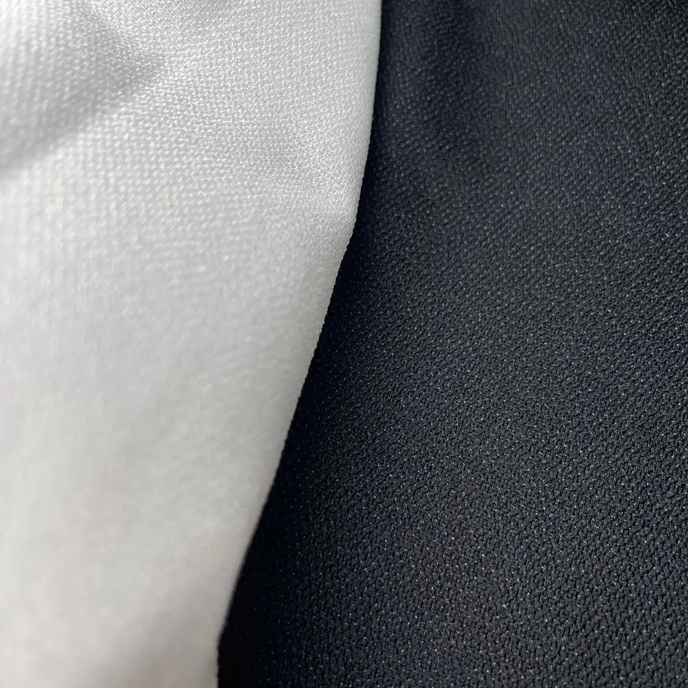 Heavy Weight 62Gsm 100% Polyester Waterjet Twill Fusible Woven Collar Shirt Interlining Fabric