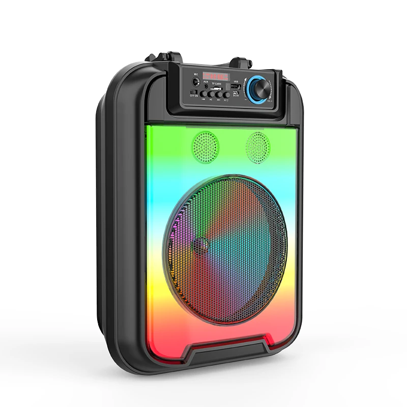 8 Inch Bt Portable Speaker High Power Speaker With Led Karaoke Player Light