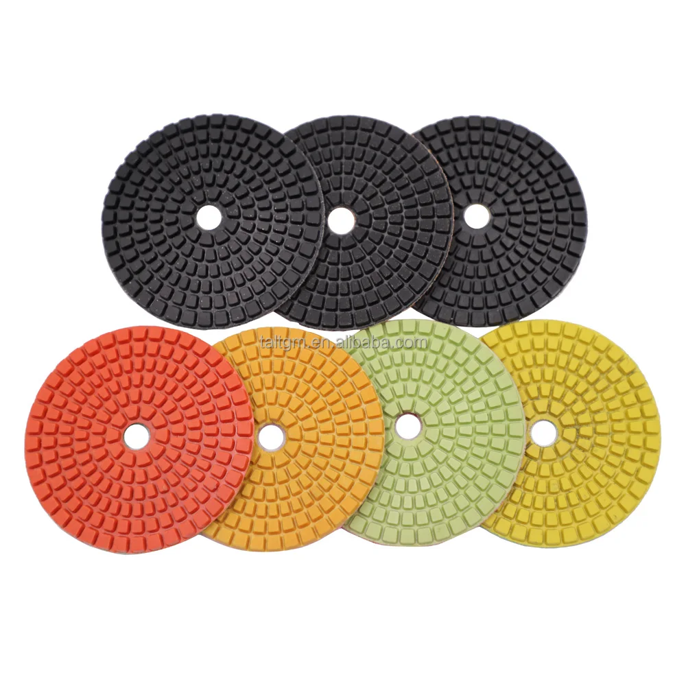 Factory direct sale 4inch 100mm Diamond Marble Polishing Pads For Granite Stone grit 30-5000