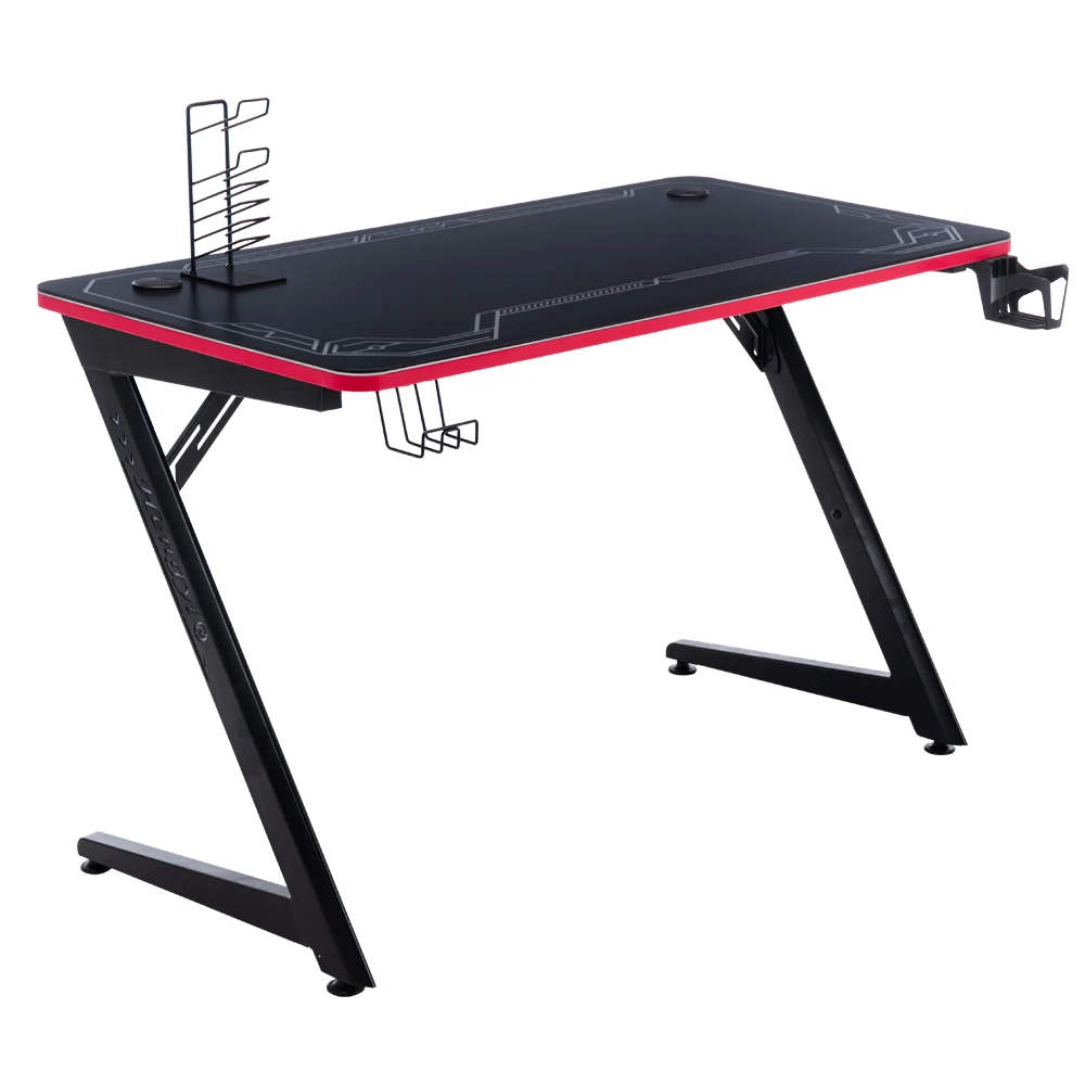 Home office computer desk Z Shaped Large gaming chair and table set gaming table rgb