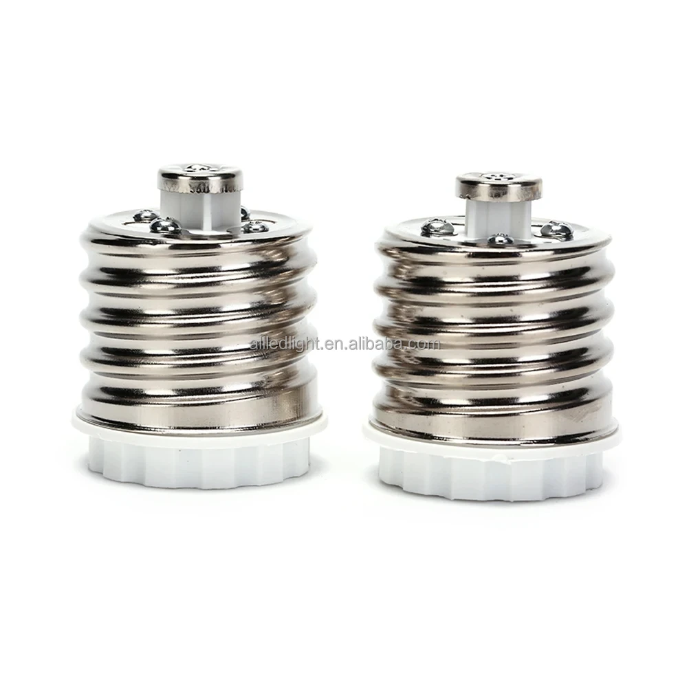 E40 to E27 Led Lighting Halogen Lamp Holder Screw Bulb Lamp Base LED Saving Light Lamp Socket Converter 3A White