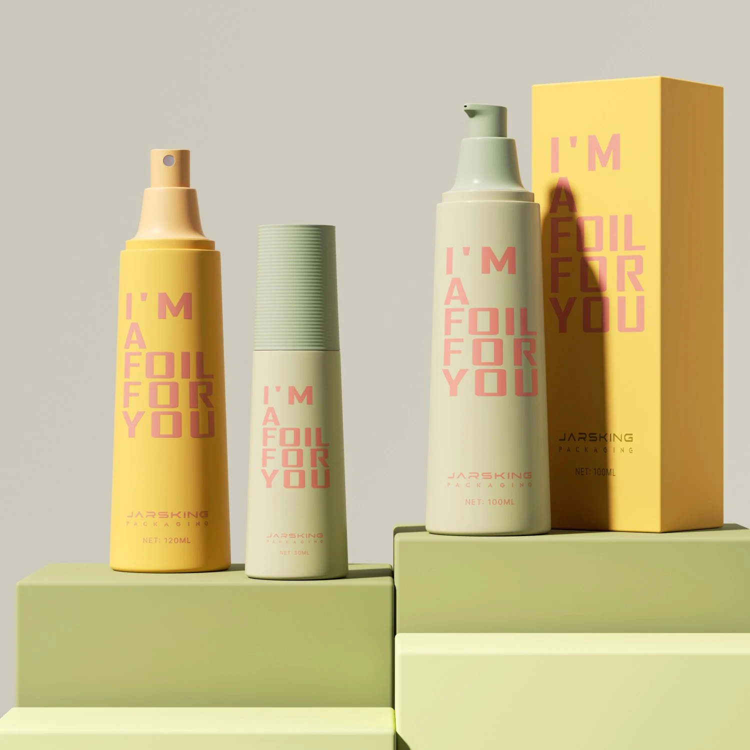 Accept custom logo skin care round plastic 30 50 100 120 ml cream lotion pump bottle skincare packaging and container set