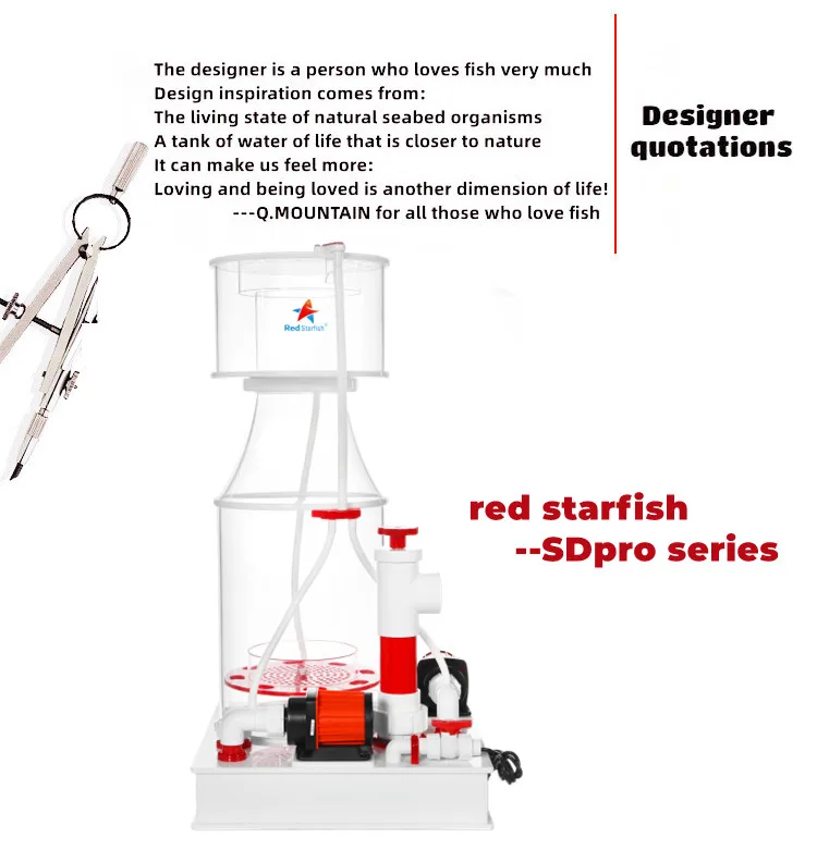 Fish tank aquarium scraper saltwater aquarium ammonia separator red starfish protein separator