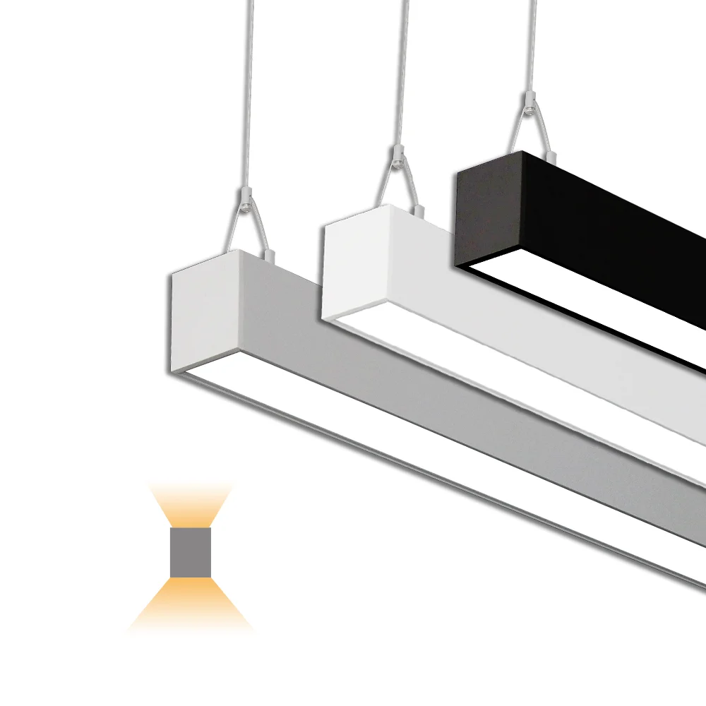 High Efficiency Single/double emission hanging luminaire complete 20W 40W 50W 70W 100W LED linear light