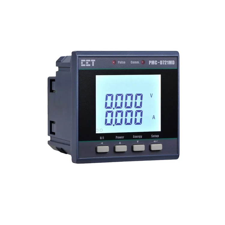 CET PMC-D721MD DIN 72 LCD Display Measuring 0-1000VDC Class 0.5 DC Multifunction Meter
