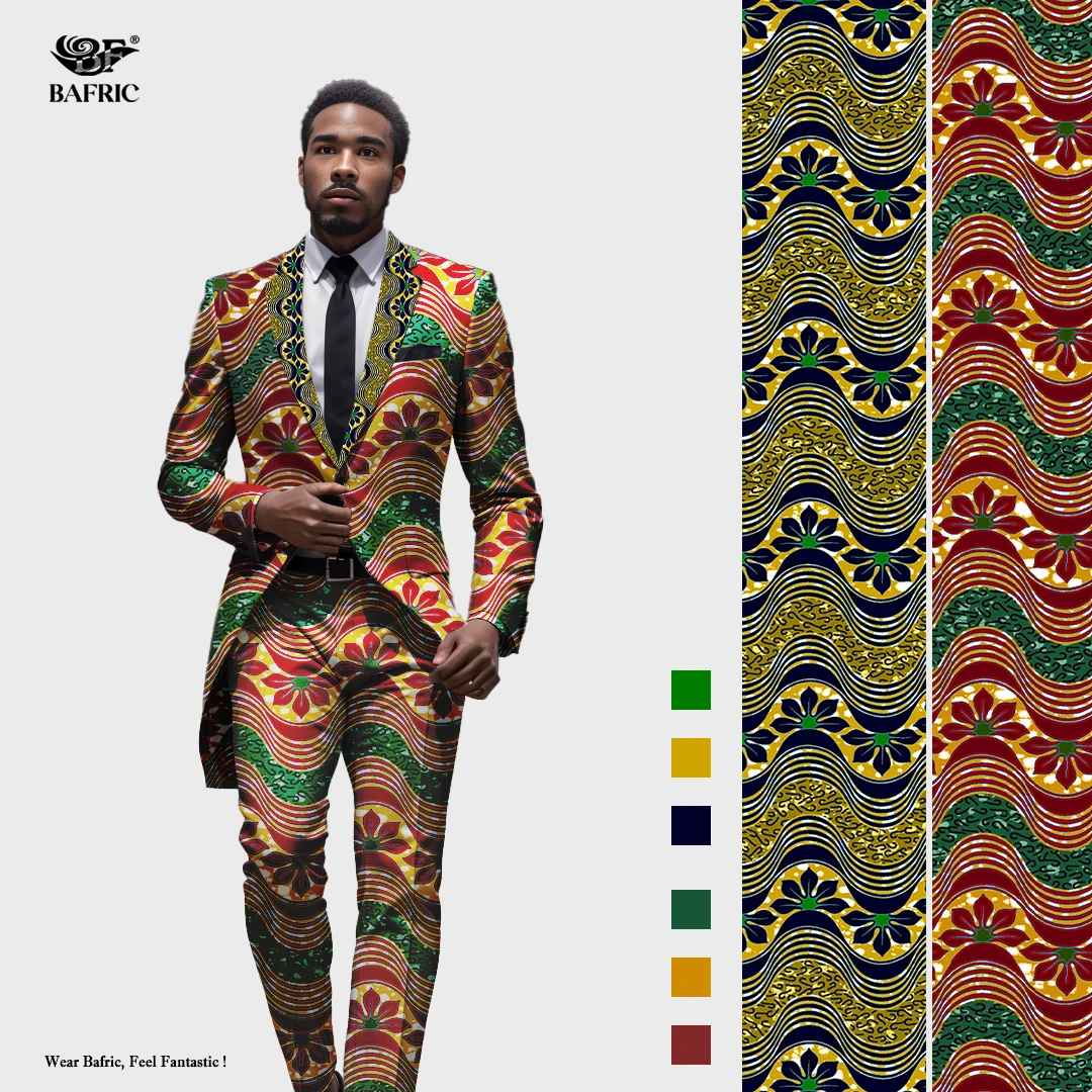 High Quality BAFRIC Batik 100% Cotton Ankara Tissu Pagnes Africain Print Fabric