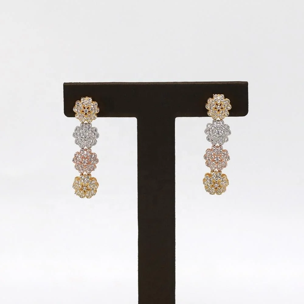 Bedazzled 4 piece customize big cz stone jewelry sets and wholesale chinese gold plated women accessories fashion jewelry set